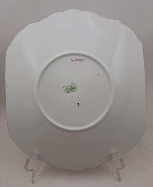 Pre- 1950 Vintage Shelly Bone China Cake Plate 241x226