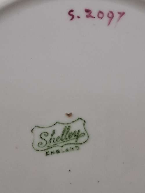 Pre- 1950 Vintage Shelly Bone China Cake Plate 241x226