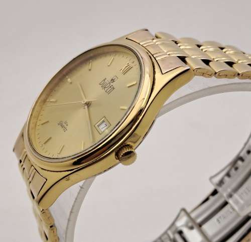 1994 Buren 1509 5ATM Swiss Made Quarts Mens watch- working -Engraved WSAVA Congress 1994