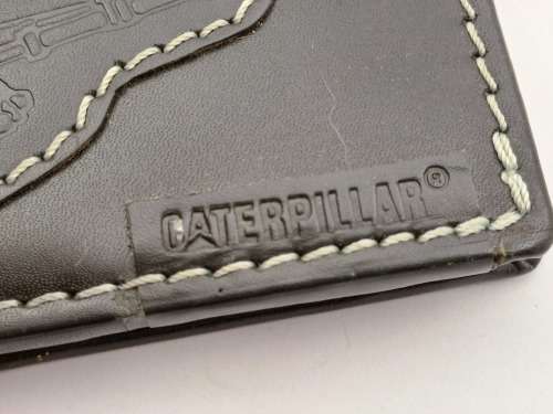 Unused Vintage Caterpillar Mens Leather Wallet 110mmx95mm(when closed)