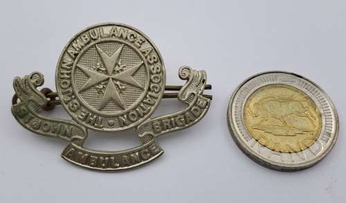 Vintage St. John Ambulance Brigade Badge. 48x35mm -8.9gram (White Metal)