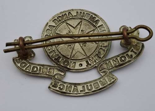 Vintage St. John Ambulance Brigade Badge. 48x35mm -8.9gram (White Metal)