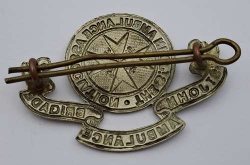Vintage St. John Ambulance Brigade Badge. 48x35mm -8.9gram (White Metal)