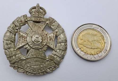 WW2 The Rifle Brigade (Prince Consort`s Own) Regiment Cap Badge 42x50mm  11,30gram-white Metal