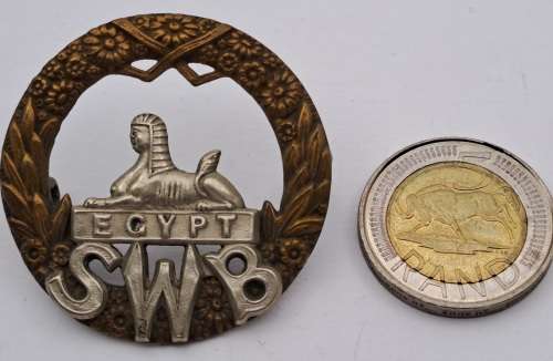 Original WW1 South Wales Borderers SWB Regiment Cap Badge 42x43mm
