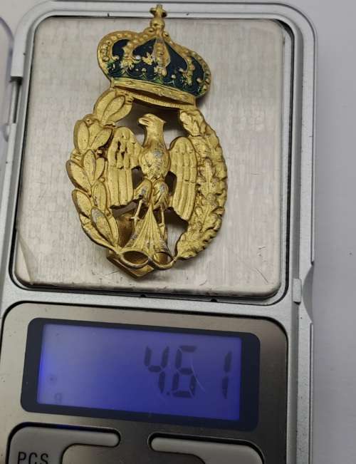 WW2 (World War 2) Italian Royal Air Force Cap Badge  54x31mm