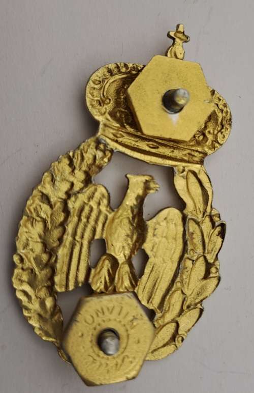 WW2 (World War 2) Italian Royal Air Force Cap Badge  54x31mm
