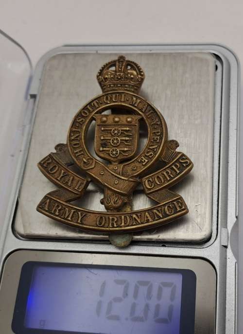 WW2 Royal Army Ordnance Corps RAOC Cap Badge 53x40mm