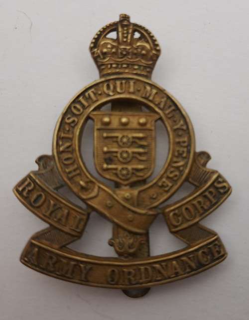 WW2 Royal Army Ordnance Corps RAOC Cap Badge 53x40mm