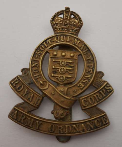 WW2 Royal Army Ordnance Corps RAOC Cap Badge 53x40mm