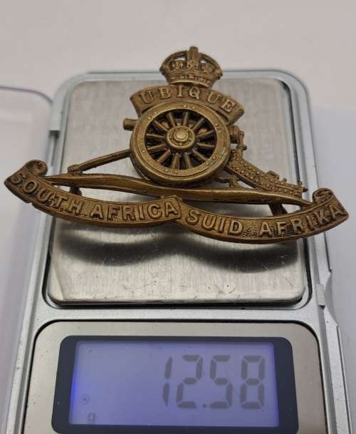 WW2 South African Army Artillery Regiment Corps Africa Cap Badge 47x62mm