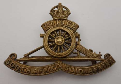 WW2 South African Army Artillery Regiment Corps Africa Cap Badge 47x62mm