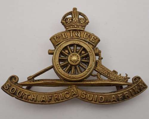 WW2 South African Army Artillery Regiment Corps Africa Cap Badge 47x62mm