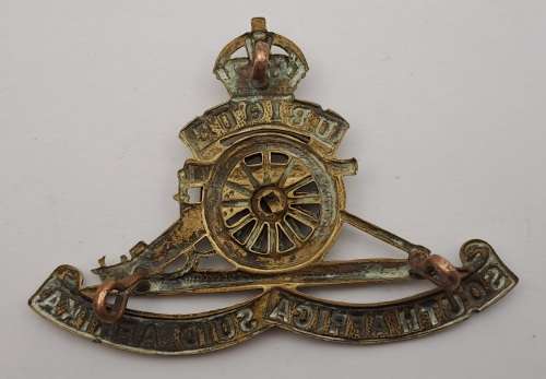 WW2 South African Army Artillery Regiment Corps Africa Cap Badge 47x62mm