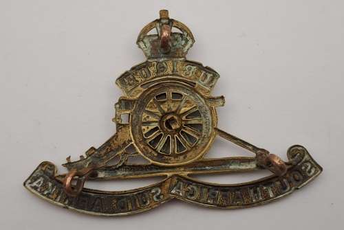 WW2 South African Army Artillery Regiment Corps Africa Cap Badge 47x62mm