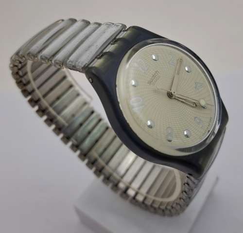 Pre-owned Swatch Quartz watch (Working) face 34x40x8mm -Swatch strap
