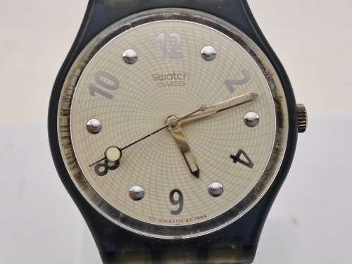 Pre-owned Swatch Quartz watch (Working) face 34x40x8mm -Swatch strap