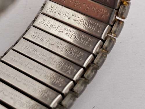 Pre-owned Swatch Quartz watch (Working) face 34x40x8mm -Swatch strap