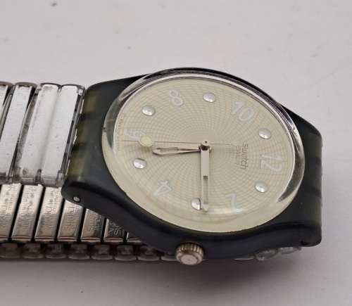 Pre-owned Swatch Quartz watch (Working) face 34x40x8mm -Swatch strap