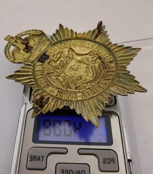 Circa 1926-1931 South African Police helmet plate 102x85mm