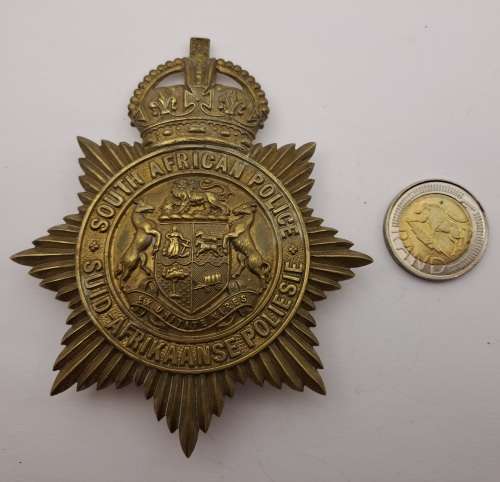 Circa 1926-1931 South African Police helmet plate 102x85mm