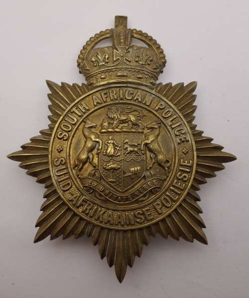 Circa 1926-1931 South African Police helmet plate 102x85mm