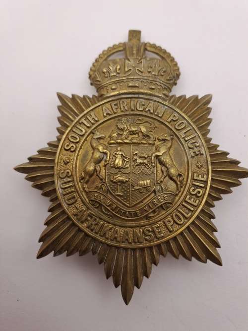 Circa 1926-1931 South African Police helmet plate 102x85mm