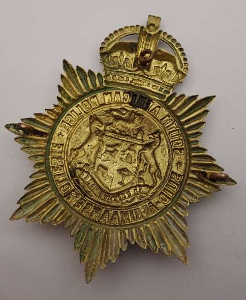 Circa 1926-1931 South African Police helmet plate 102x85mm