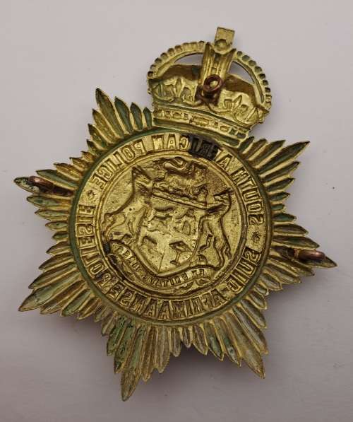 Circa 1926-1931 South African Police helmet plate 102x85mm