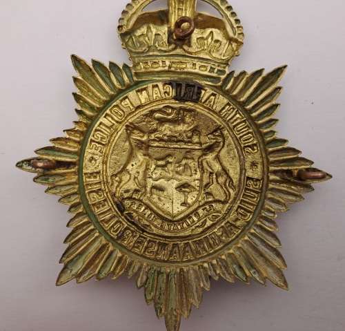 Circa 1926-1931 South African Police helmet plate 102x85mm