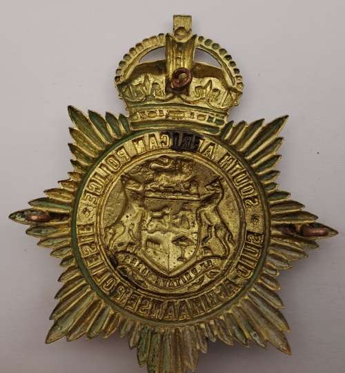 Circa 1926-1931 South African Police helmet plate 102x85mm