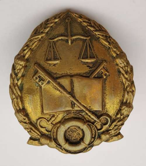 Vintage S.A. Prison Service cap badge 39x33mm