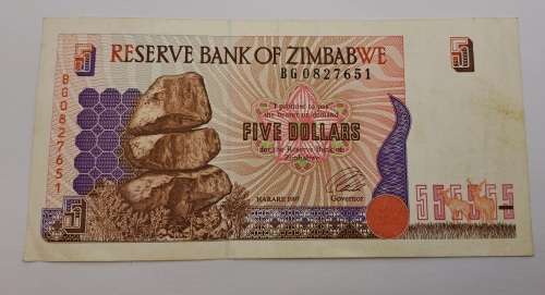 1997 Zimbabwe 5 Dollars