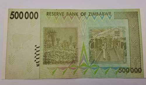 2008  Zimbabwe 500 000 Dollars