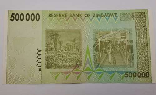 2008  Zimbabwe 500 000 Dollars