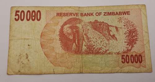 2008  Zimbabwe 50 000 Dollars Bearer Cheque
