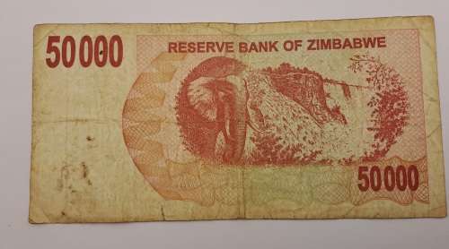 2008  Zimbabwe 50 000 Dollars Bearer Cheque