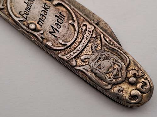 Antique / Vintage  Boerwar Pocket knife with Kruger and De wet - 2 blades (see condition)