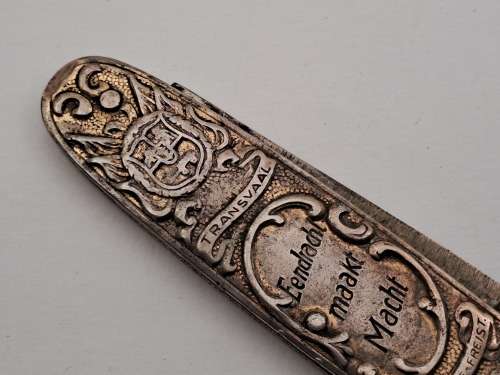 Antique / Vintage  Boerwar Pocket knife with Kruger and De wet - 2 blades (see condition)