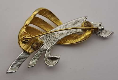 Vintage Brooch by Monet 62x33mm