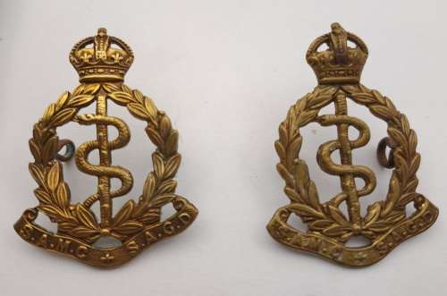 2 WW2 SA Medical Corps badges 42x31mm