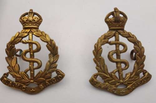 2 WW2 SA Medical Corps badges 42x31mm