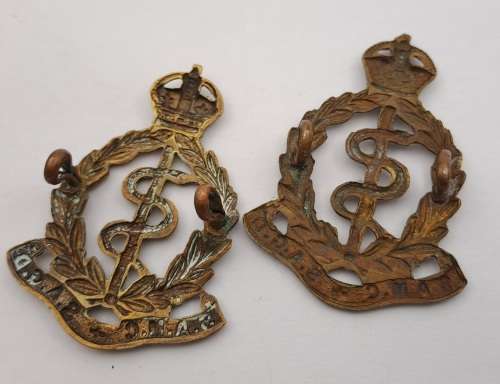 2 WW2 SA Medical Corps badges 42x31mm
