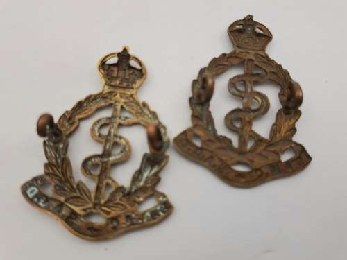 2 WW2 SA Medical Corps badges 42x31mm
