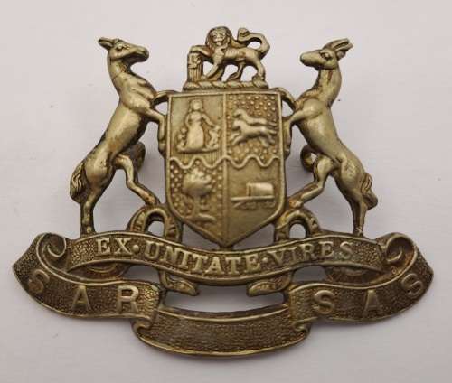 South African Railways Cap badge `Ex unitate Vires` - SAR/SAS  65x48mm