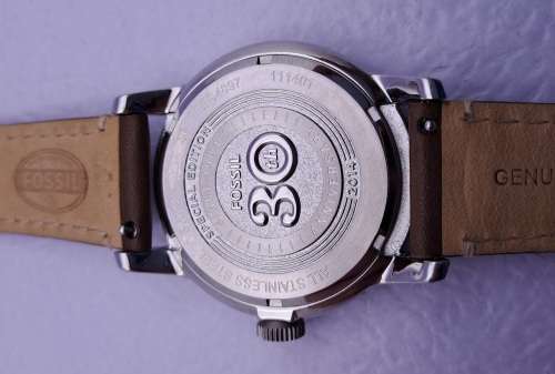 2014 Mens Fossil Special Edition FS4897 quartz watch with leather strap -Working-Unused