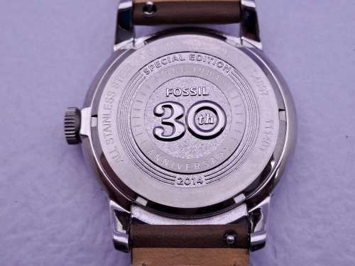 2014 Mens Fossil Special Edition FS4897 quartz watch with leather strap -Working-Unused