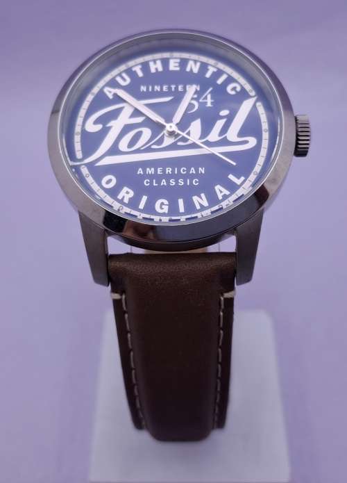 2014 Mens Fossil Special Edition FS4897 quartz watch with leather strap -Working-Unused