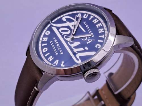2014 Mens Fossil Special Edition FS4897 quartz watch with leather strap -Working-Unused