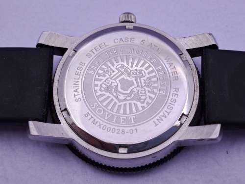 Soviet STMX00028-01 -5 ATM quartz watch with Silicon strap -Working-Unused